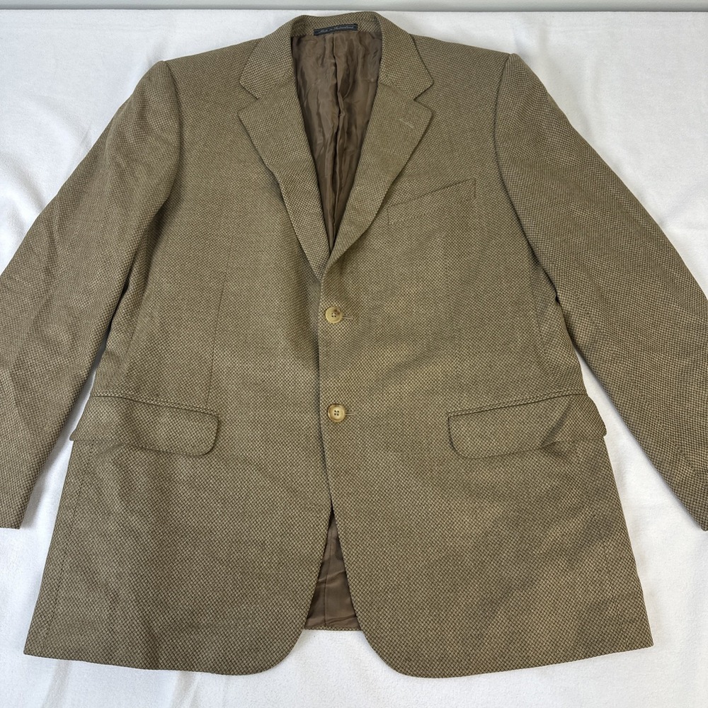 Ermenegildo Zegna Blazer EU 52C US 42R Brown 15milmil15 100%Wool Nailhead